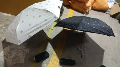 3-Fold Umbrella Summer Sun and Rain Protection Foldable Cute Umbrella || UV Protection Rain Sun Umbrella || Travel Accessories || Umbrella for Children, Girls, and Boys (1 Pc / With Zip Case)