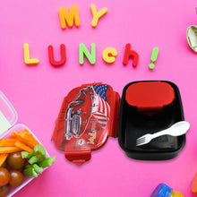 Beautiful Car Design Printed Plastic Lunch Box With Inside Small Box  Spoon For Kids Air Tight Lunch Tiffin Box For Girls Boys Food Container Specially Designed For School Going Boys And Girls